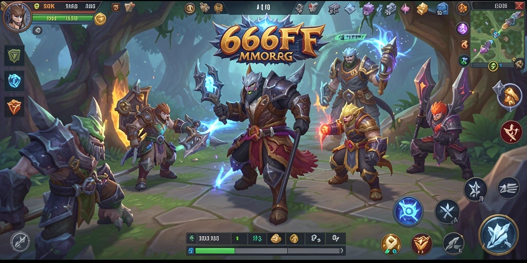 Screenshot gameplay menunjukkan aksi epik dan grafis menawan dari 666FF.