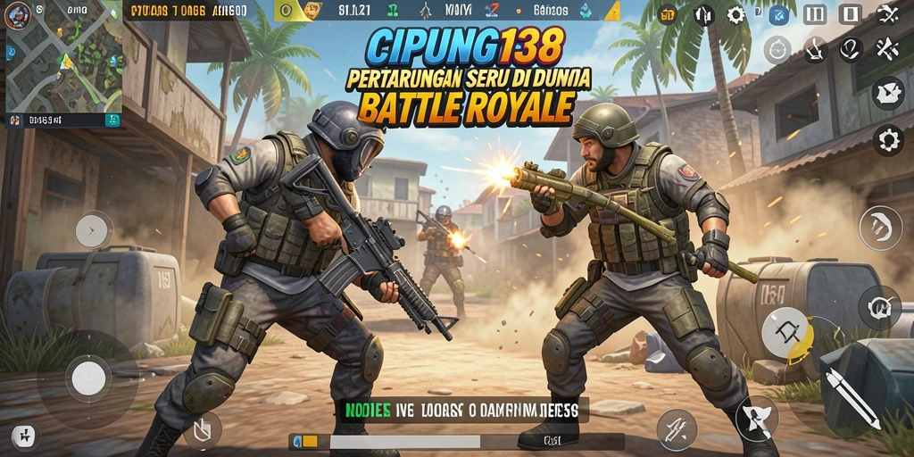 Screenshot utama gameplay <strong>CIPUNG138</strong> di arena Battle Royale.