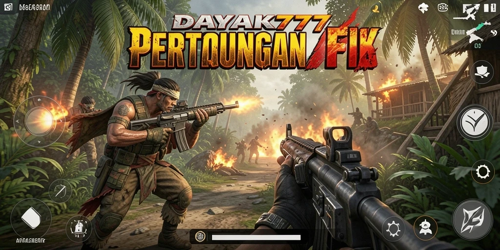 Screenshot gameplay DAYAK777 menampilkan aksi tembak-menembak yang mendebarkan dan grafik realistis.