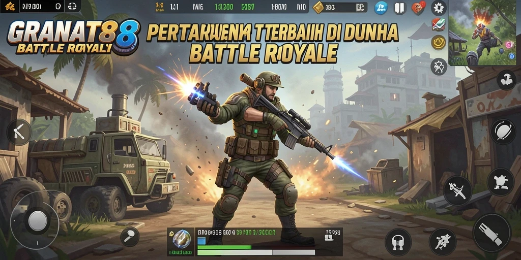 Gameplay seru dan mendebarkan di GRANAT88 Battle Royale.