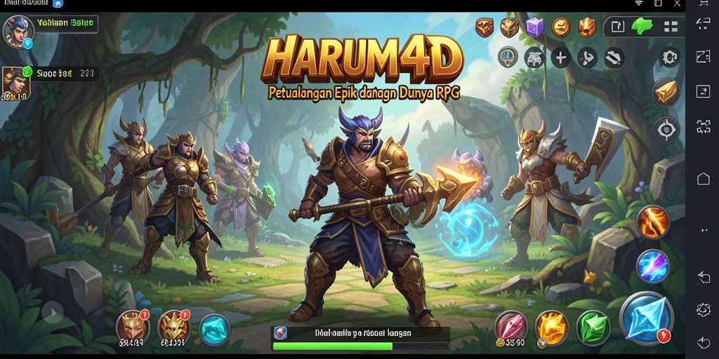 Tampilan gameplay menarik dari HARUM4D di dunia RPG.