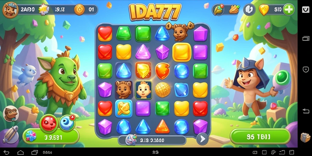 Tampilan gameplay <strong>IDA777</strong> yang menantang dan penuh warna.