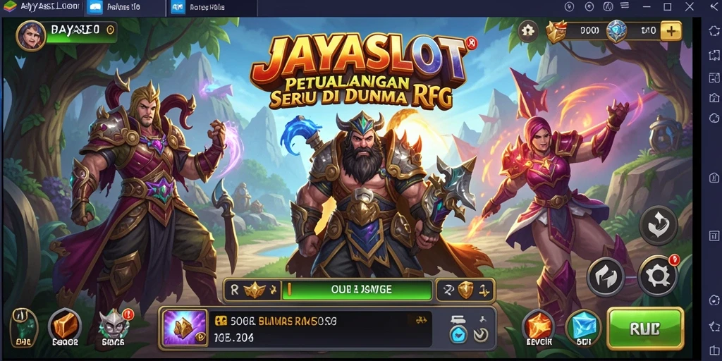 Tampilan gameplay RPG yang mendebarkan di JAYASLOT.
