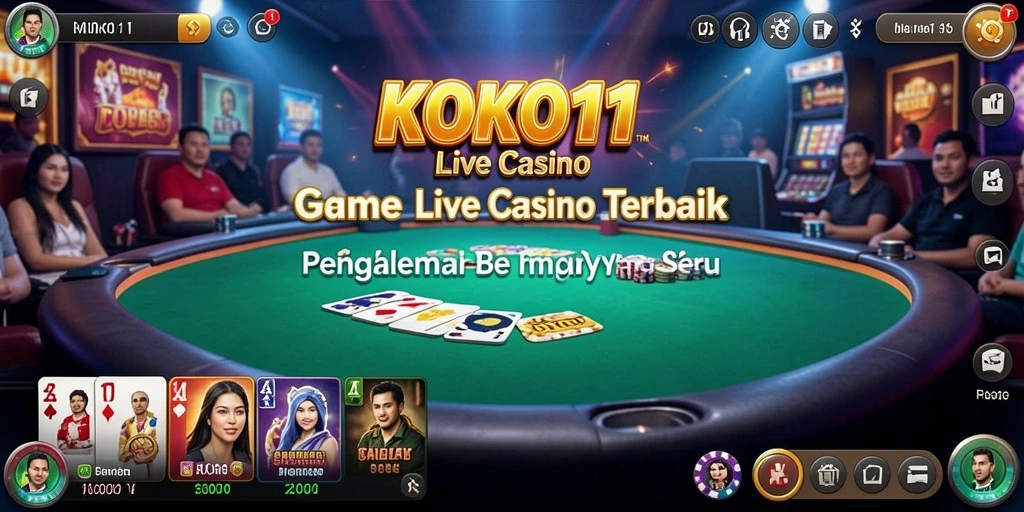Tampilan gameplay KOKO11 yang menarik dan interaktif dalam Live Casino.