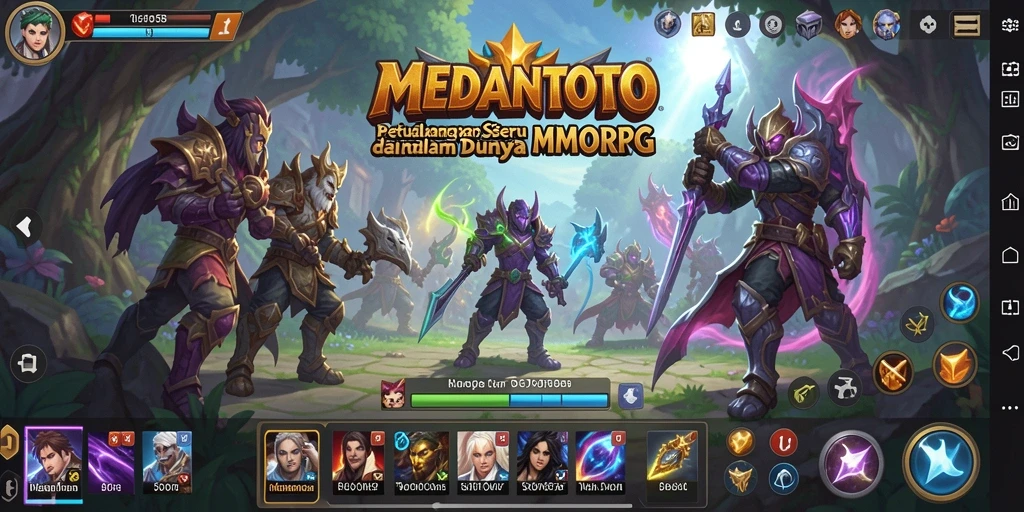 Screenshot gameplay MEDANTOTO memperlihatkan petualangan seru dalam dunia MMORPG.