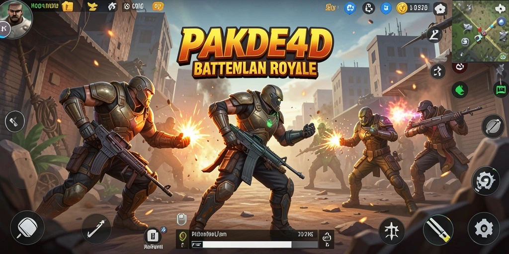 Tangkapan gameplay epik dalam pertarungan Battle Royale.
