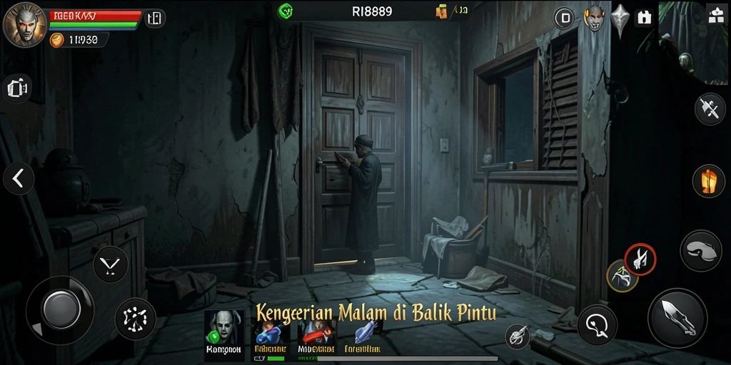 Gameplay menegangkan dari RI889 dengan suasana horror.