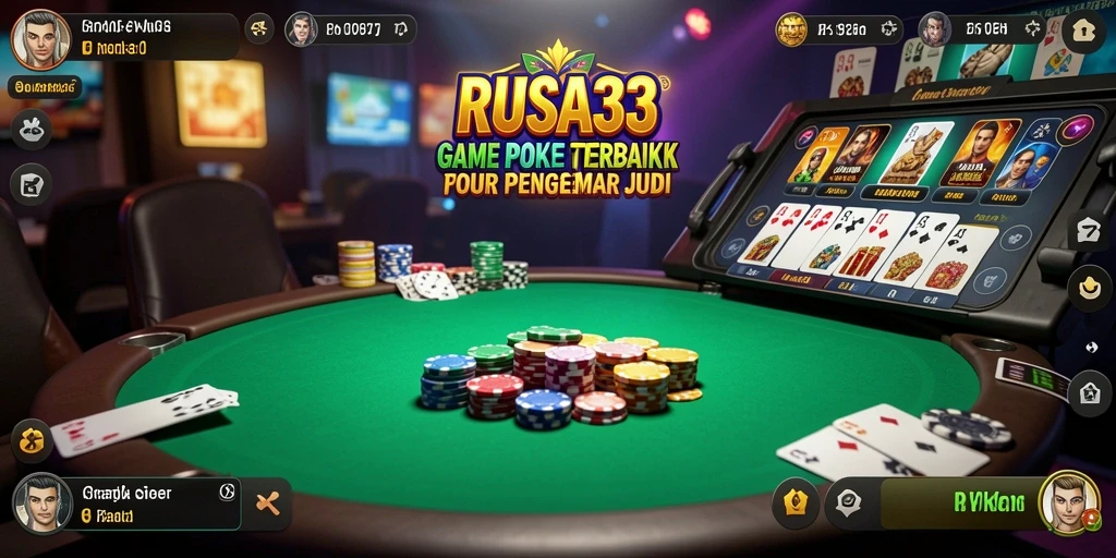 Gameplay seru RUSA33 dengan fitur poker yang menarik.